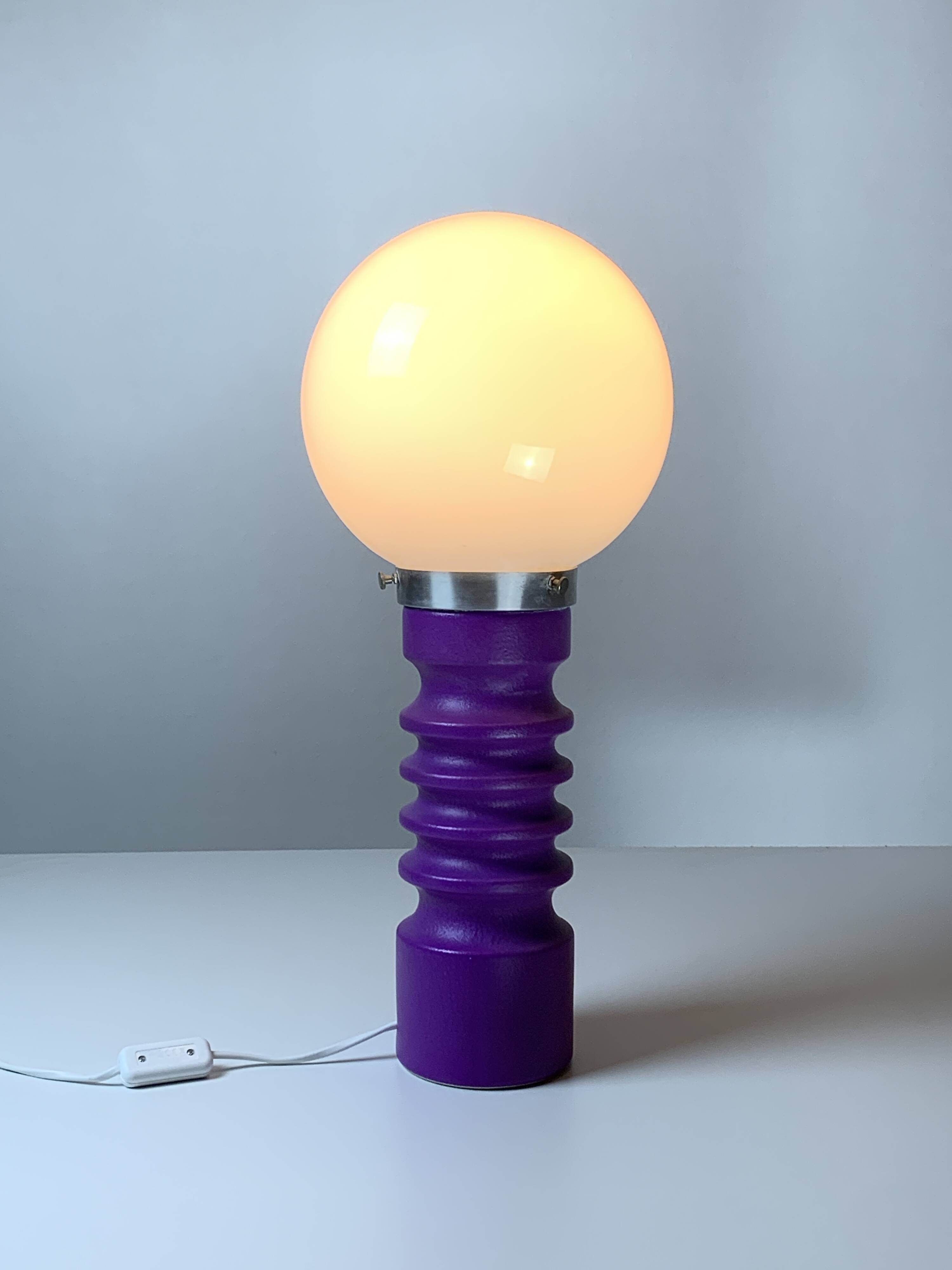 Midcentury space age ceramic table lamp by Cari Zalloni for Steuler