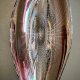 Flared cup in bubbled Murano crystal