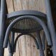 Tabouret bois courbé canné