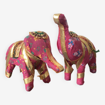 Duo of decorative Indian elephants