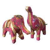 Duo of decorative Indian elephants