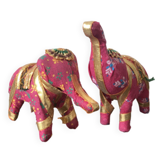 Duo of decorative Indian elephants