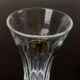 1970s 4 Champagne Flutes Clear Faceted Glass