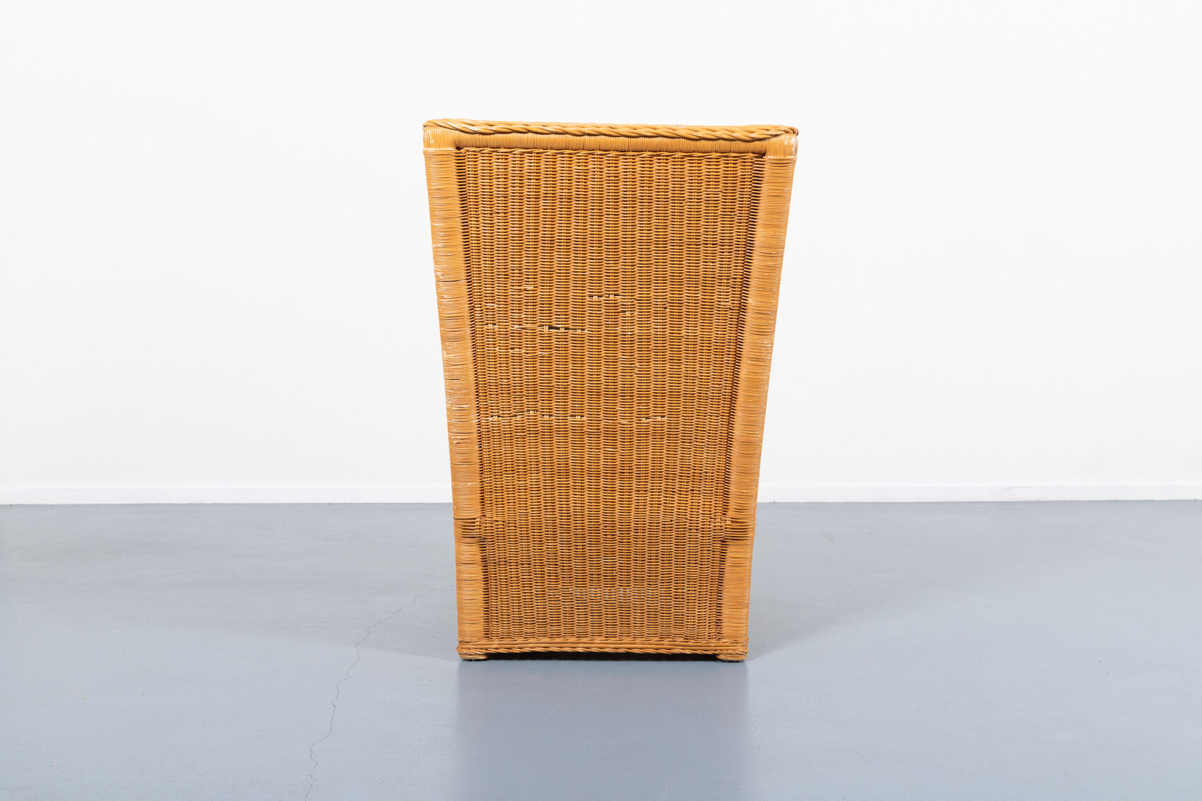 Vintage lounge armchair in wicker Italian design