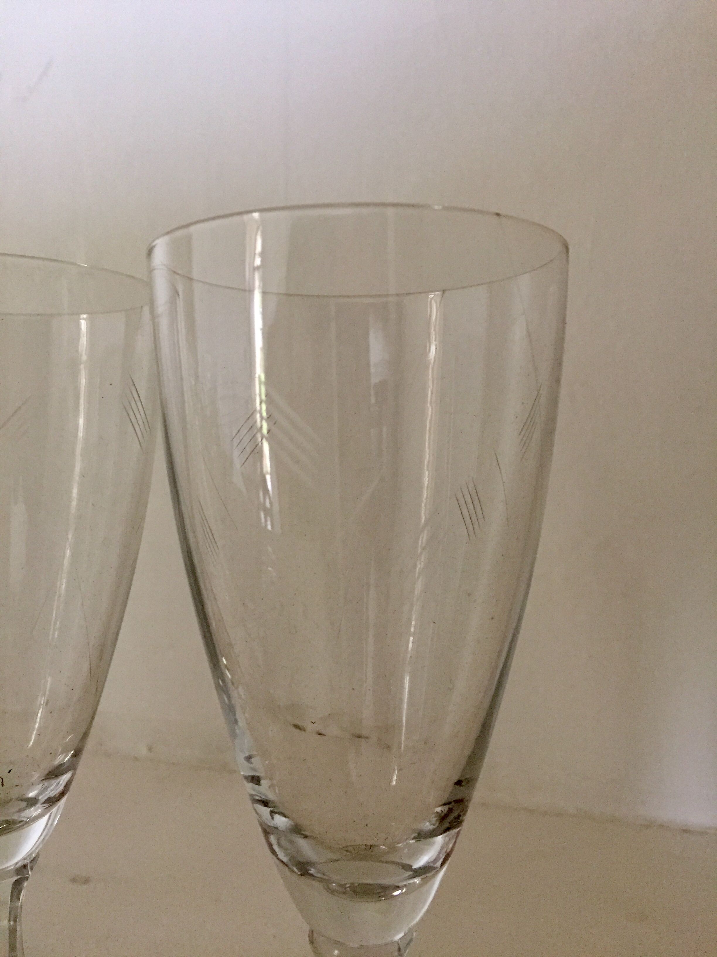 Set of crystal glasses from the 60s