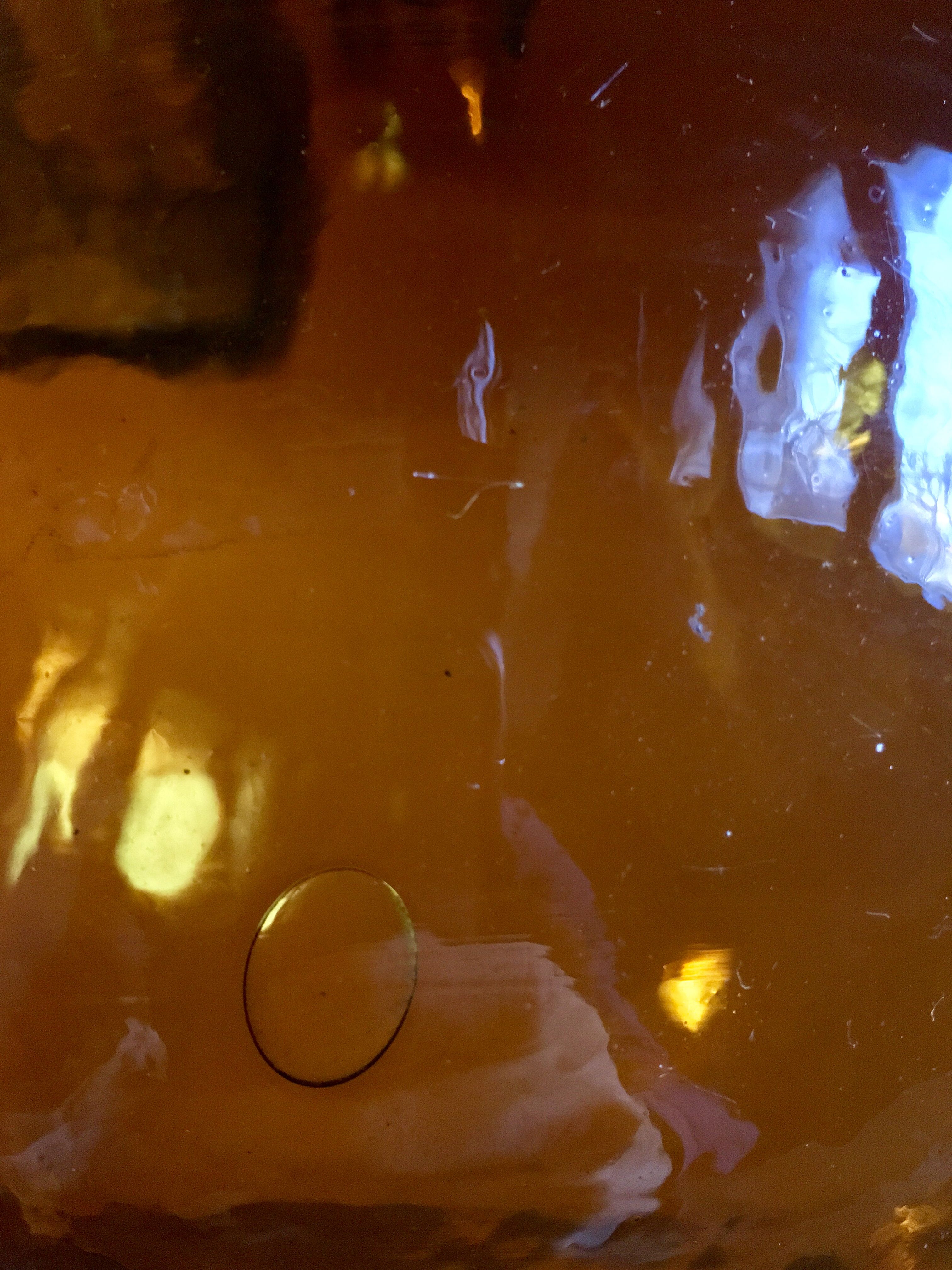 Old amber demijohn, 19th century, 10 litres