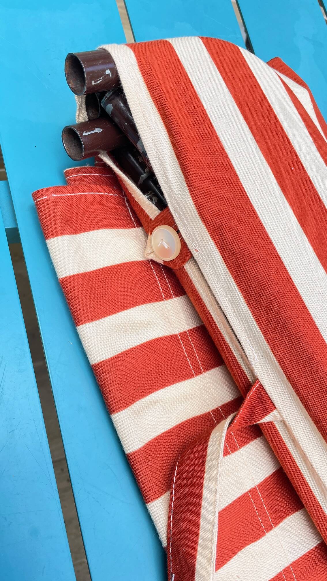 Vintage portable and removable deckchair