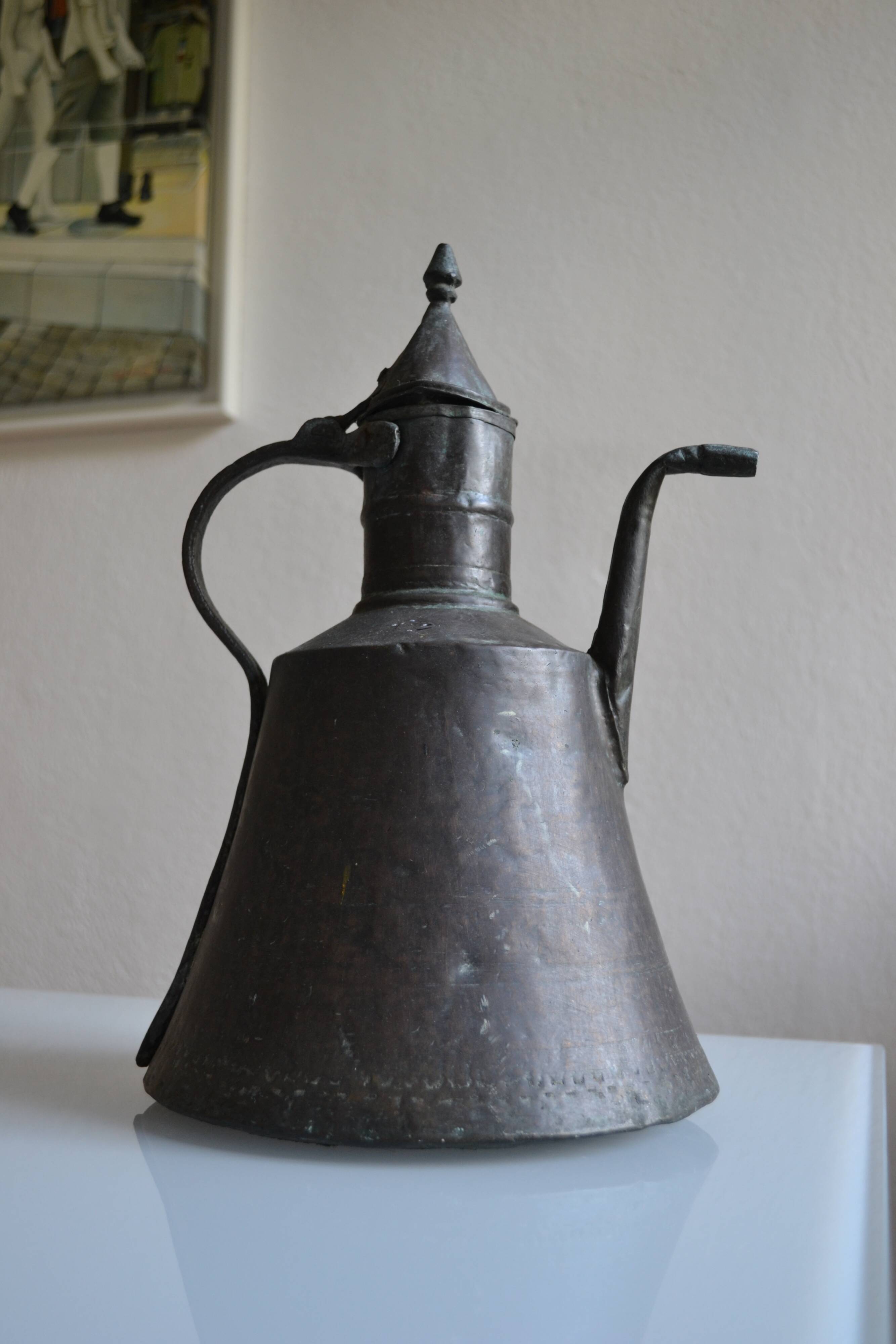 Ottoman copper jug Islamic Art 19th century