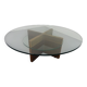 Italian Rosewood and Glass Coffee Table, 1960s
