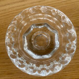 Moulded glass candle holder