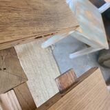 Oval oak extension table