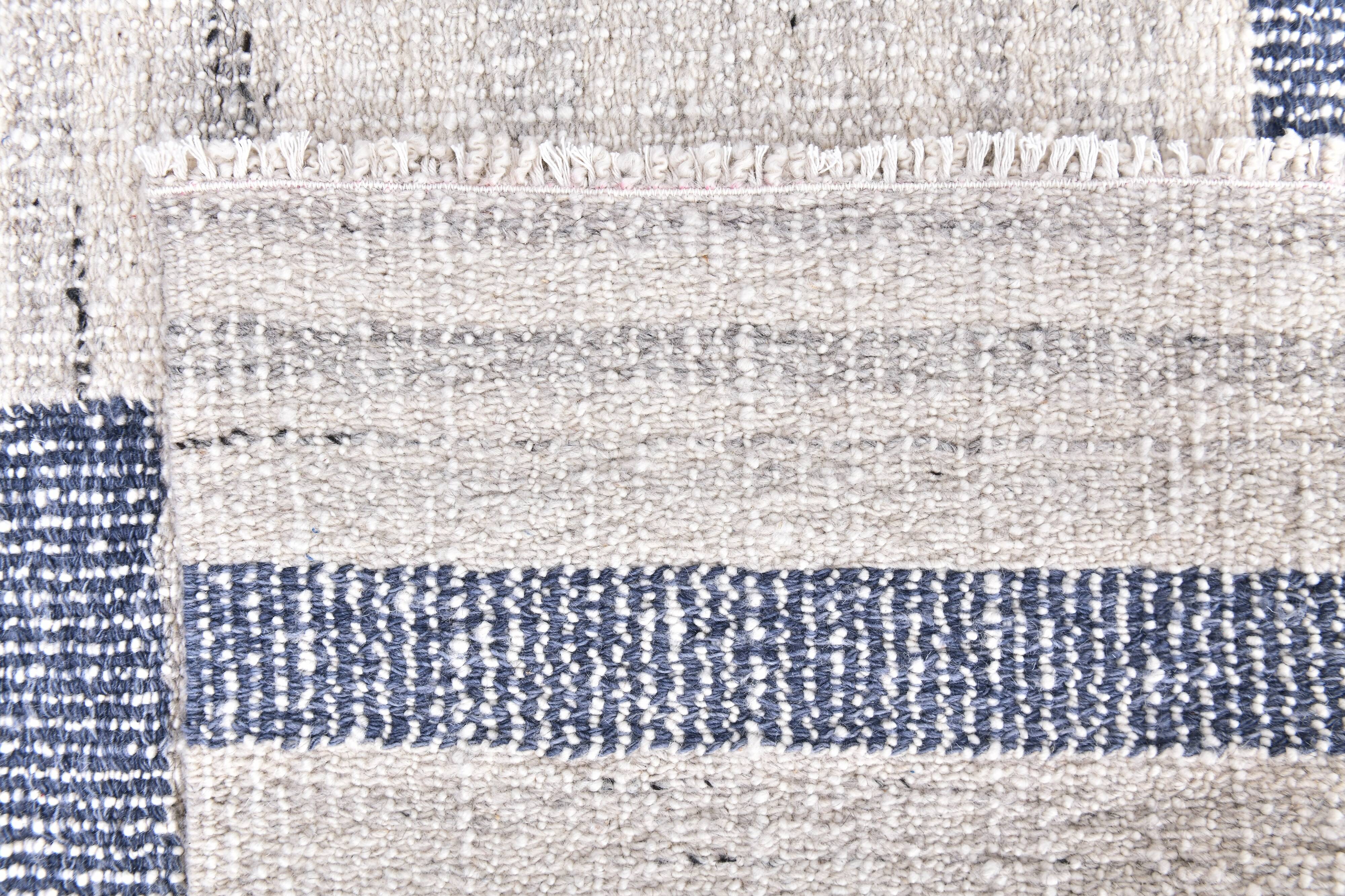 315x210 cm cream Blue kilim carpet, wool hand made blue kilim rug.