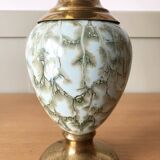 Vintage gold metal and ceramic vase