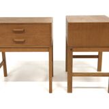 Pair of oak bedside tables, Sweden, 1960
