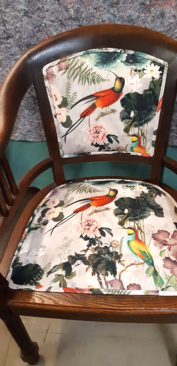 Office armchair art deco tapestry