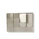 Modernist wall lamp with white metal shade, design by C. Grandidier.