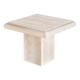 Vintage coffee or side table. Travertine marble. Italy, 1980s
