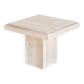 Vintage coffee or side table. Travertine marble. Italy, 1980s