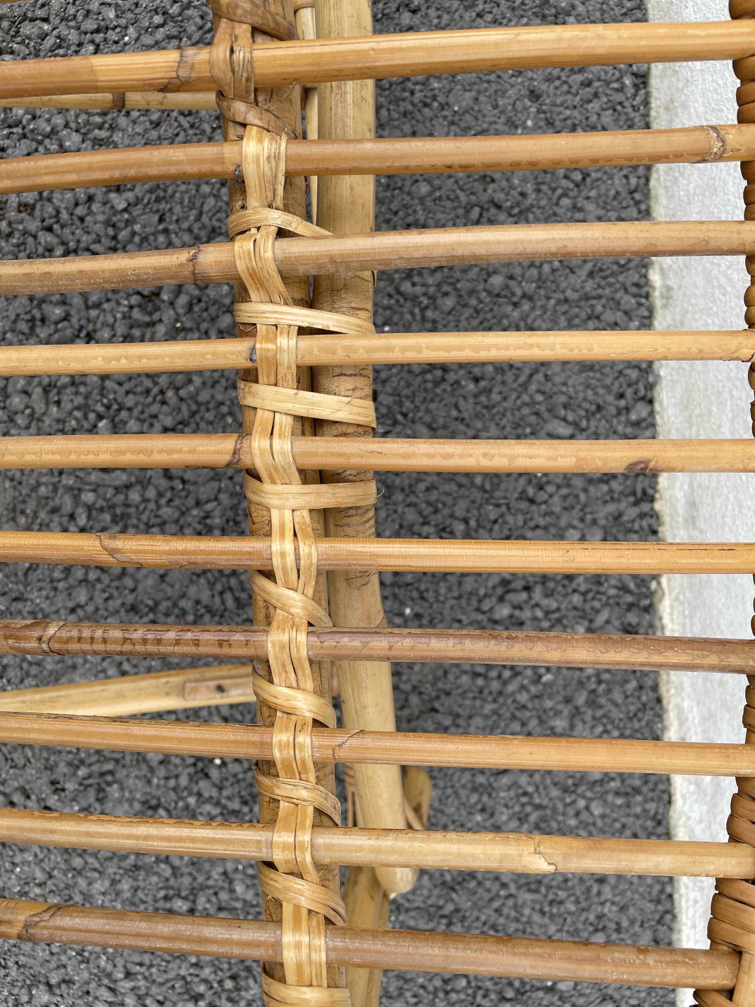 Rattan basket armchair