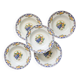 Set of 5 Boch soup plates, Fructidor service, vintage