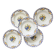 Set of 5 Boch soup plates, Fructidor service, vintage
