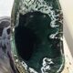 Sculptural pitcher Vallauris in glazed ceramic green and brown, France