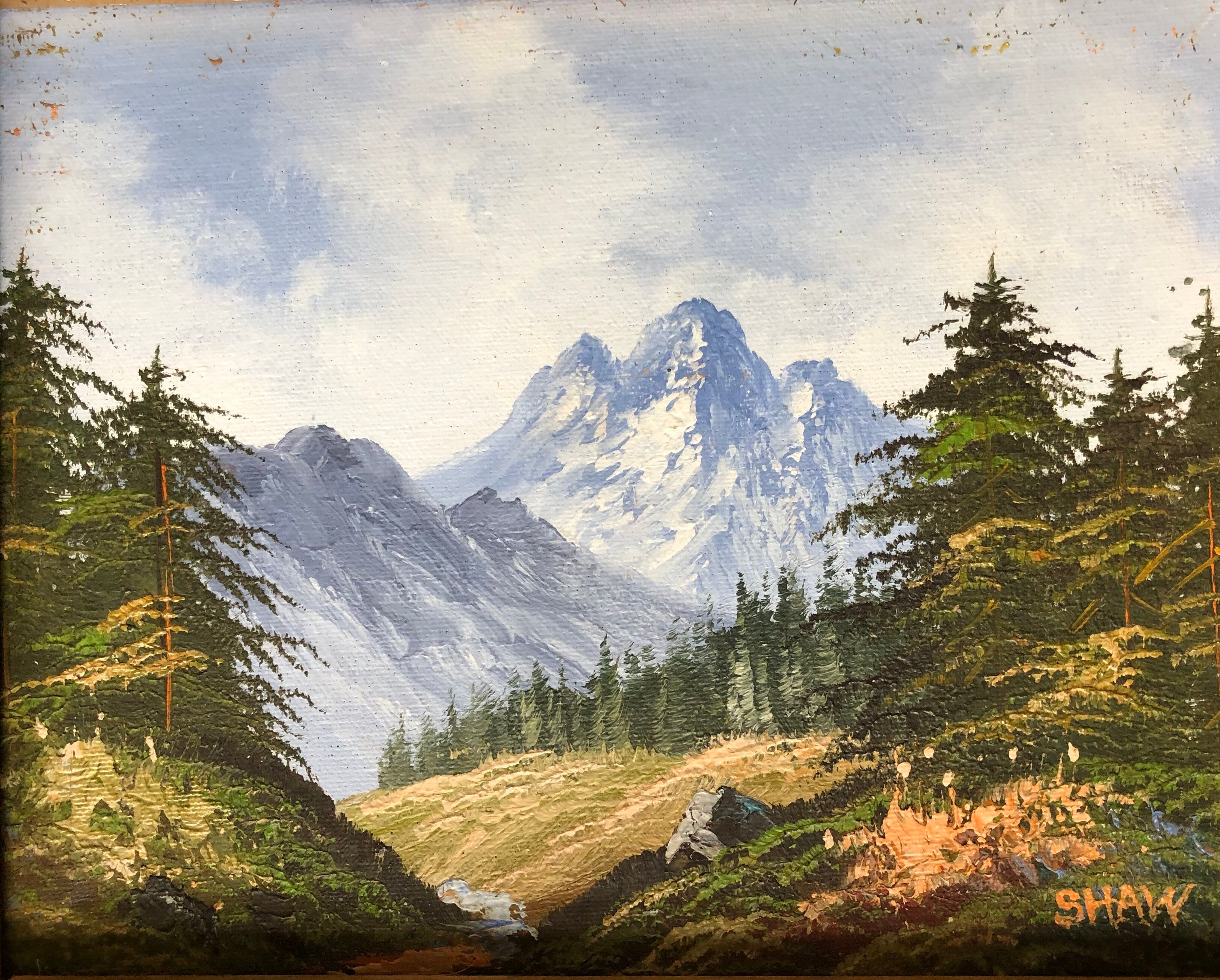 Painting: oil on canvas mountain landscape