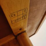 Table basse incurvée du milieu du siècle, années 1960