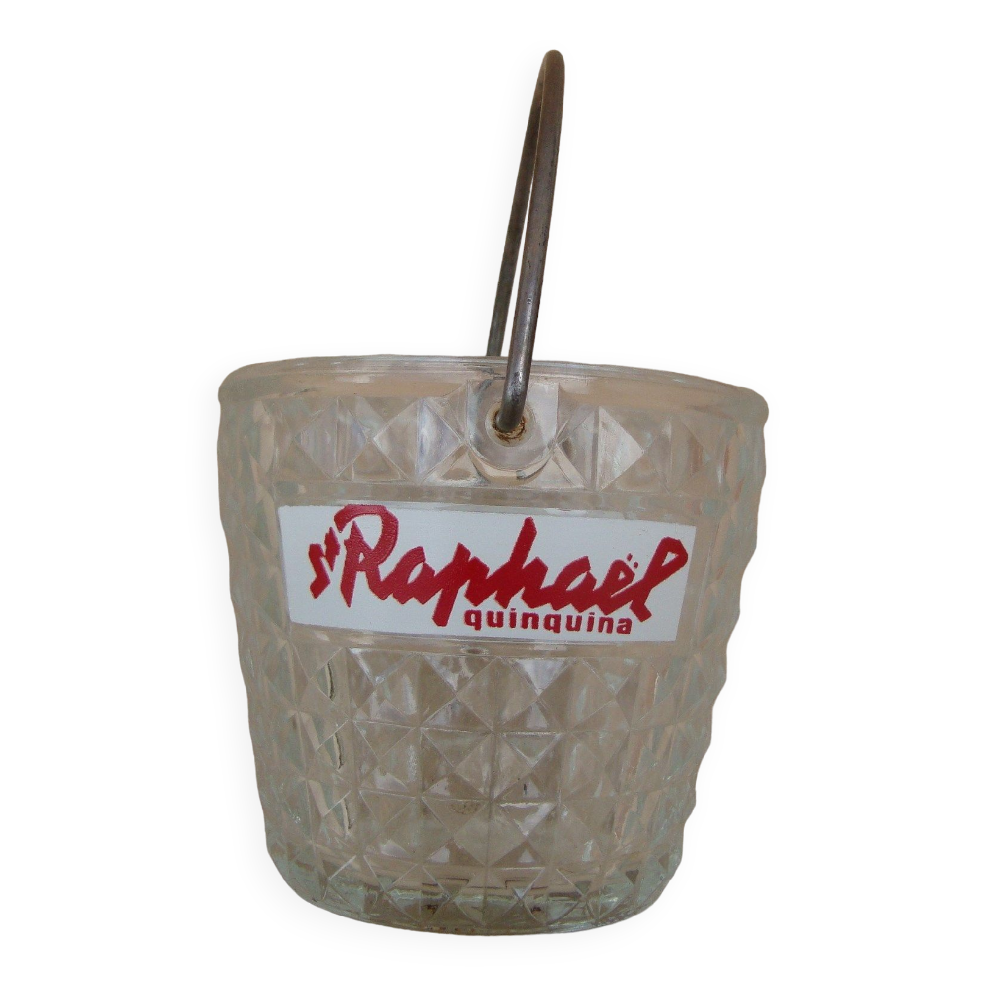 Small ice bucket St-Raphaël old glass cinchona