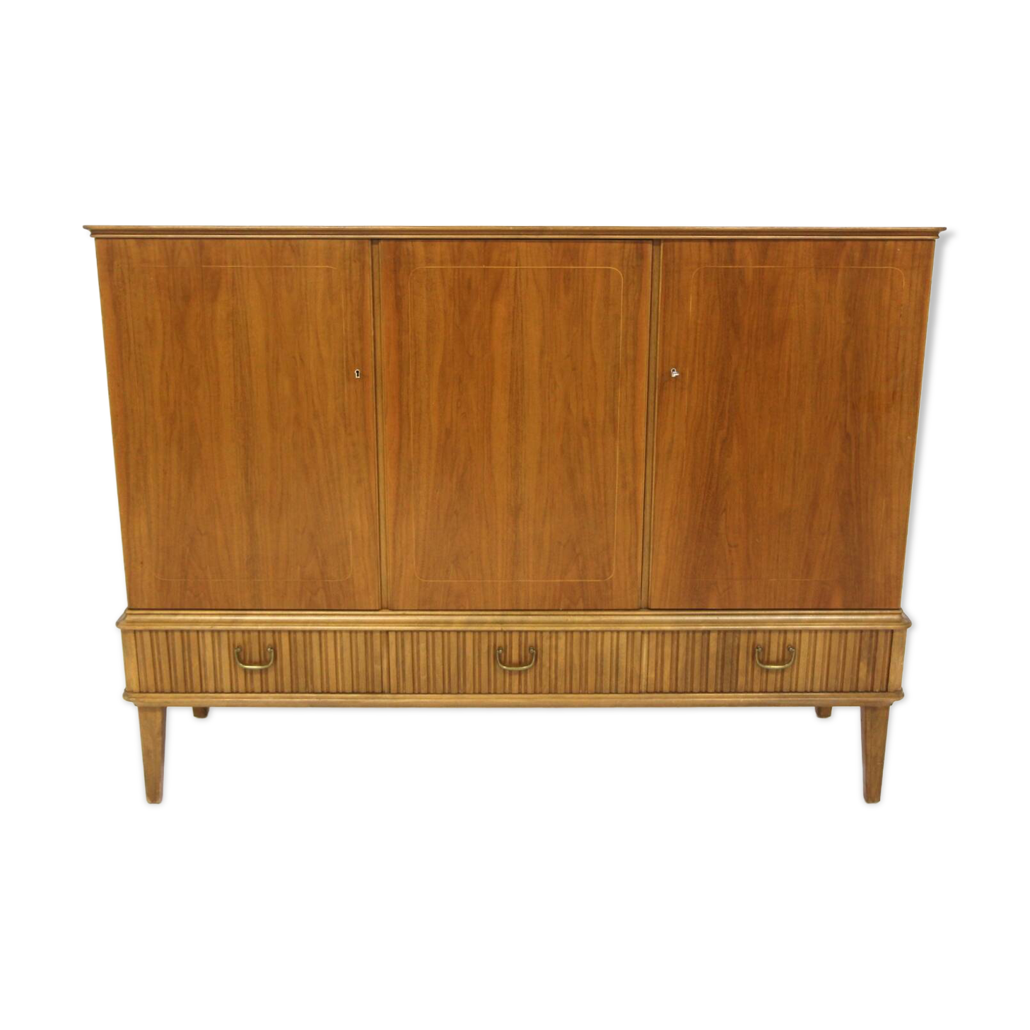 Scandinavian enfilade in walnut, Swedish modern, Sweden, 1940.