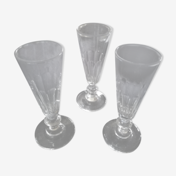 Set de 3 flûtes à champagne Baccarat St Louis