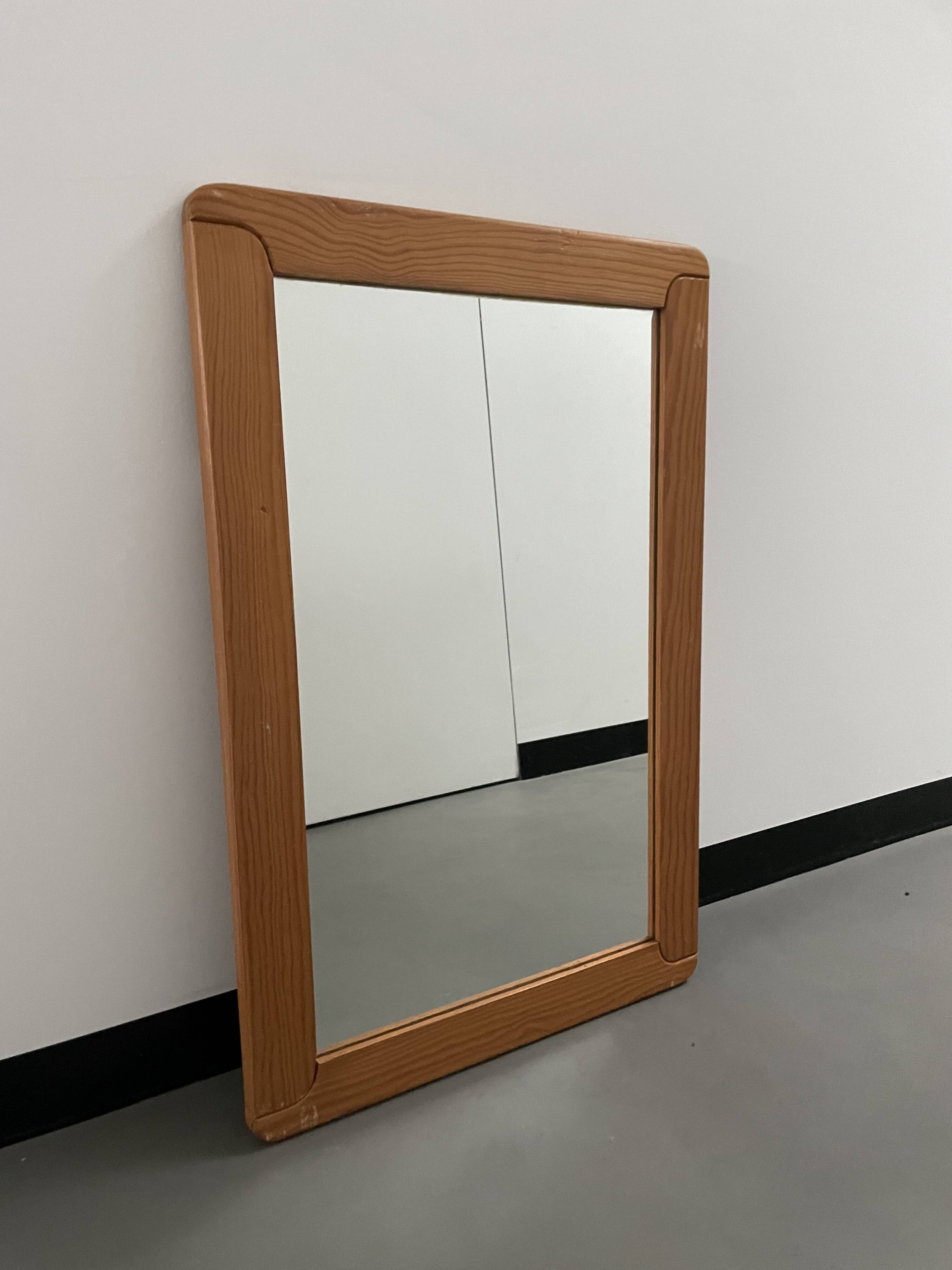 80s Regain pine mirror