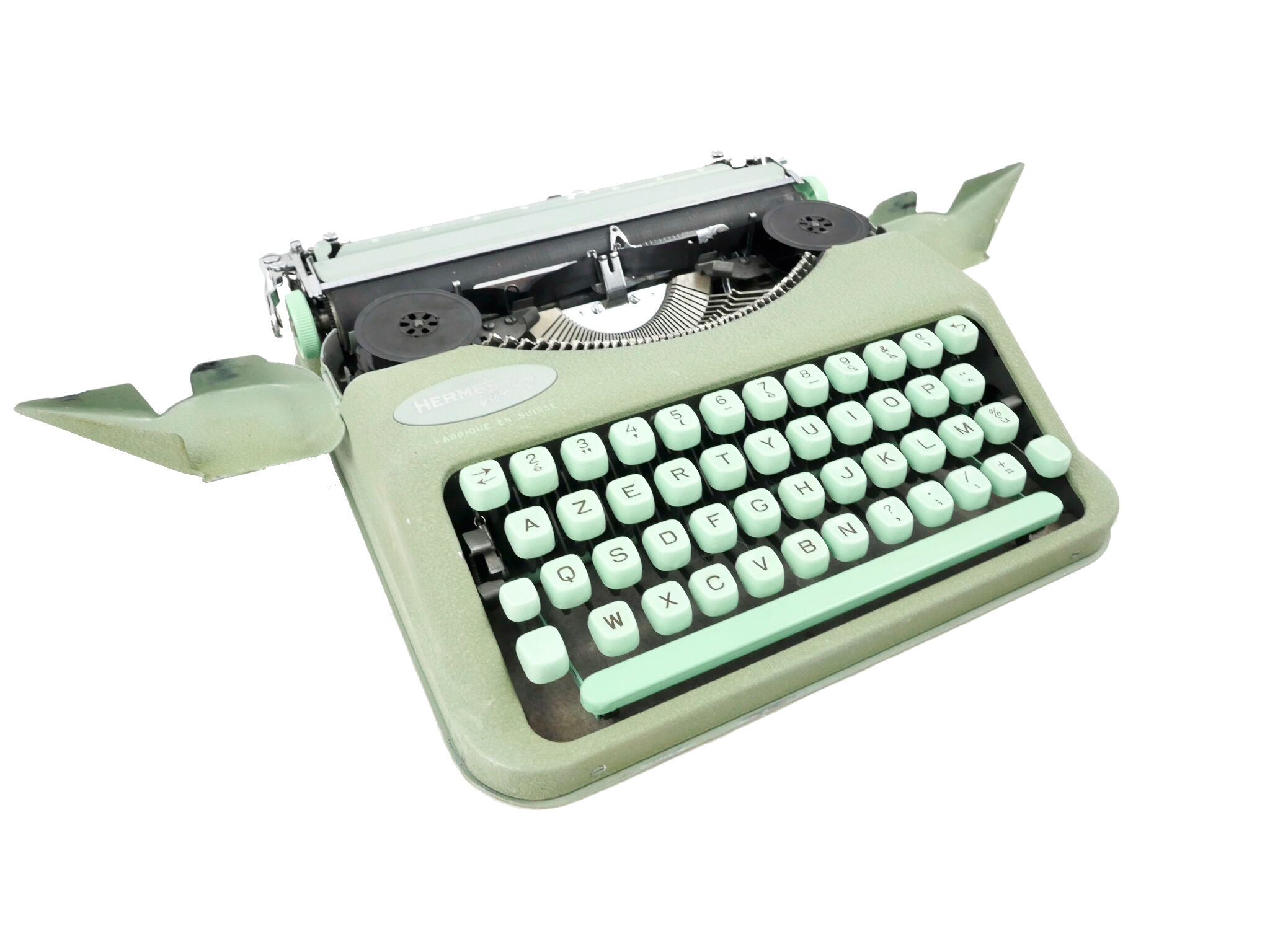 Hermes Baby green lime typemachine revised new ribbon