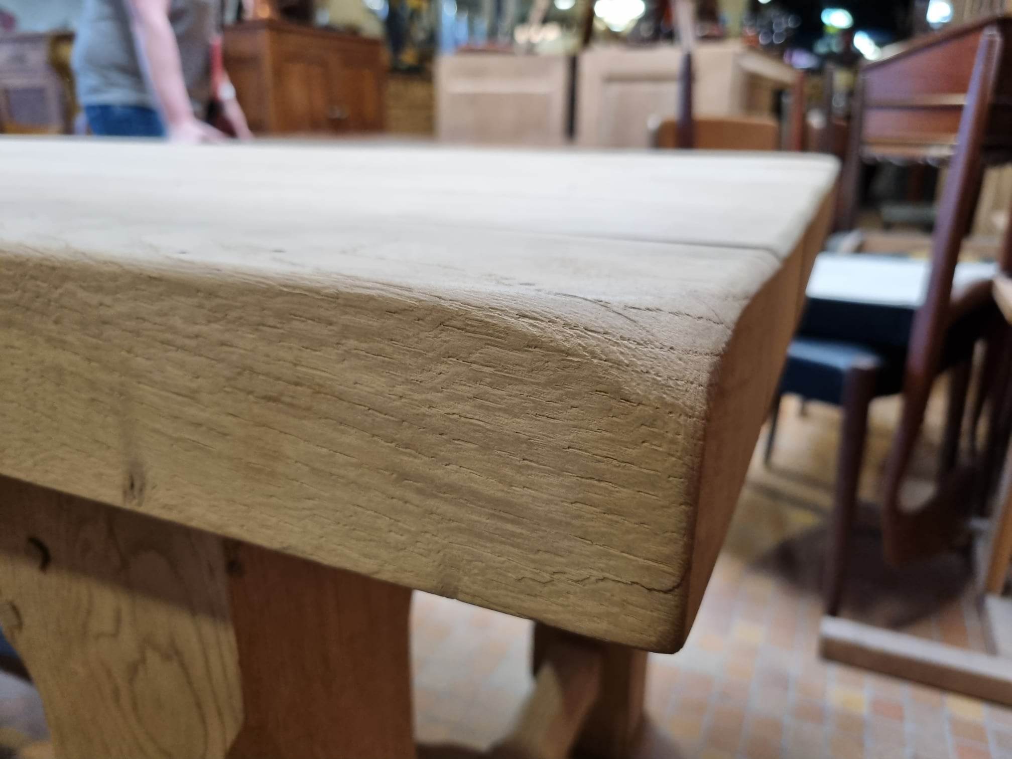 Brutalist oak table