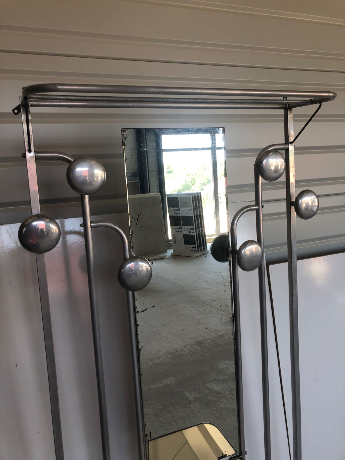 Vintage aluminum coat rack