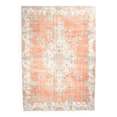 Tapis vintage en laine orange 310 x 217 cm, fait main, grand format