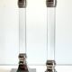 Vintage lucite and silver metal candle holders