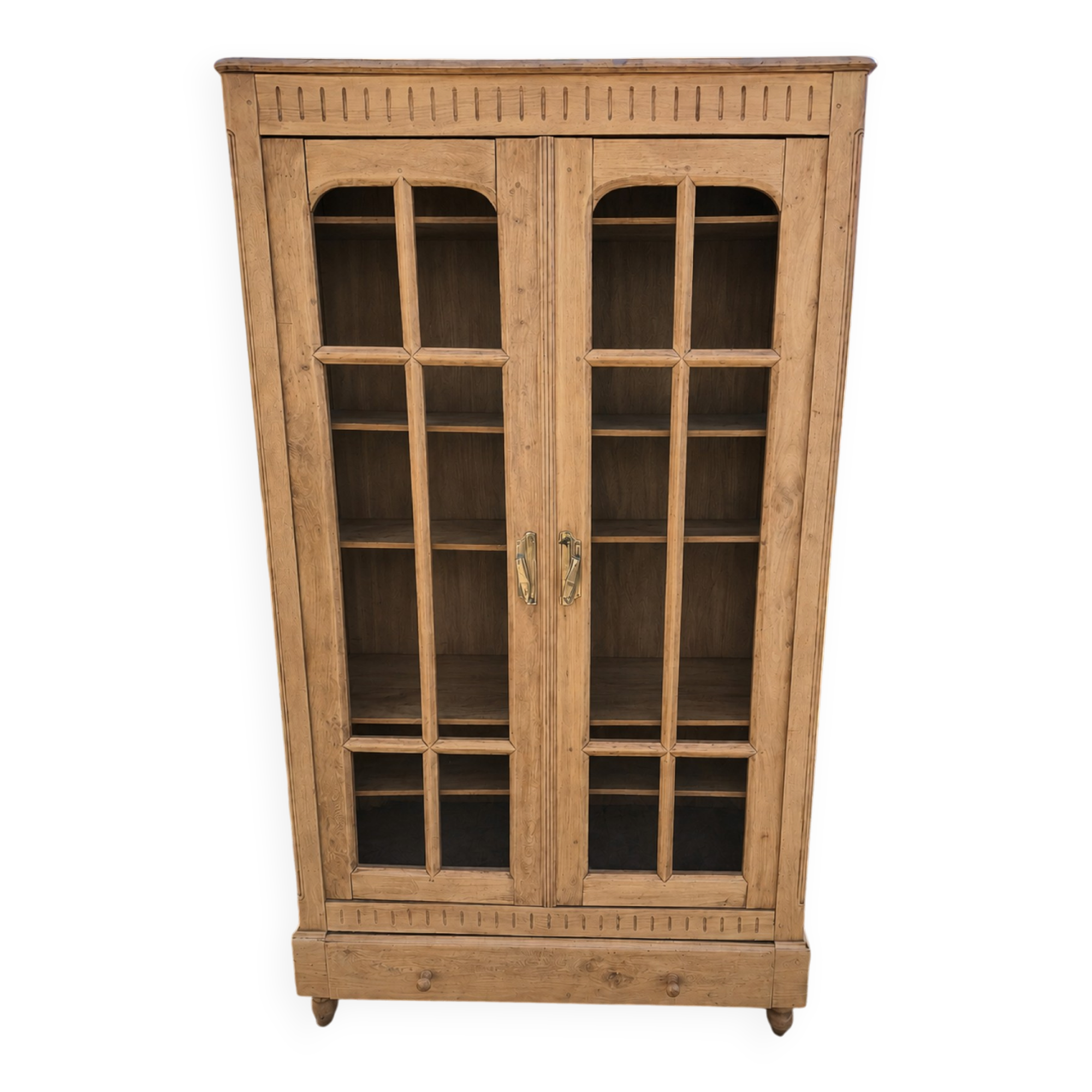 Magnificent Art Deco display cabinet sanded.