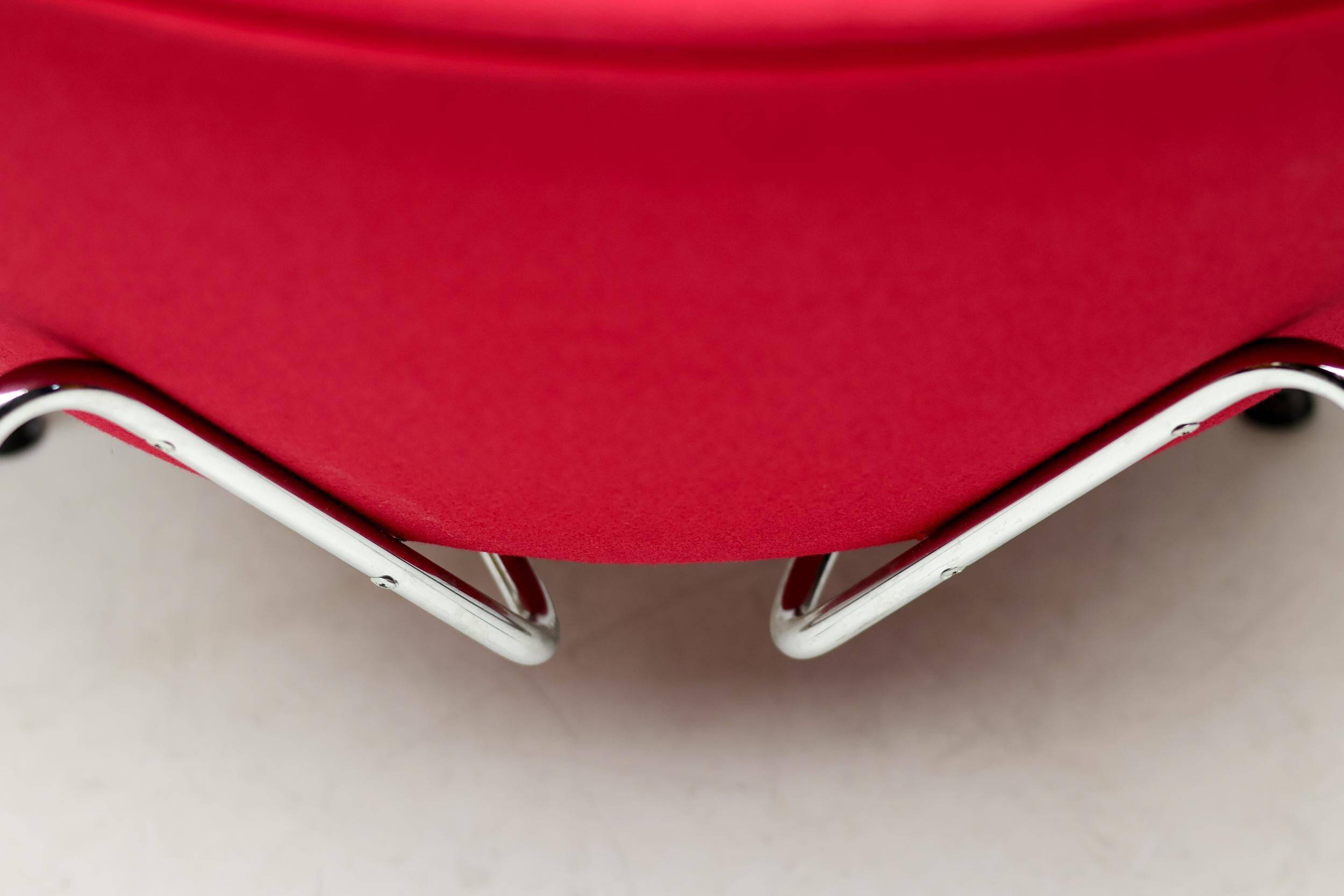 Mid-century modern chair with red and orange slices by Pierre Paulin