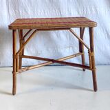 Rattan coffee table – 50s/60s