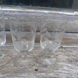 Wine glasses XIXth century blown thick
