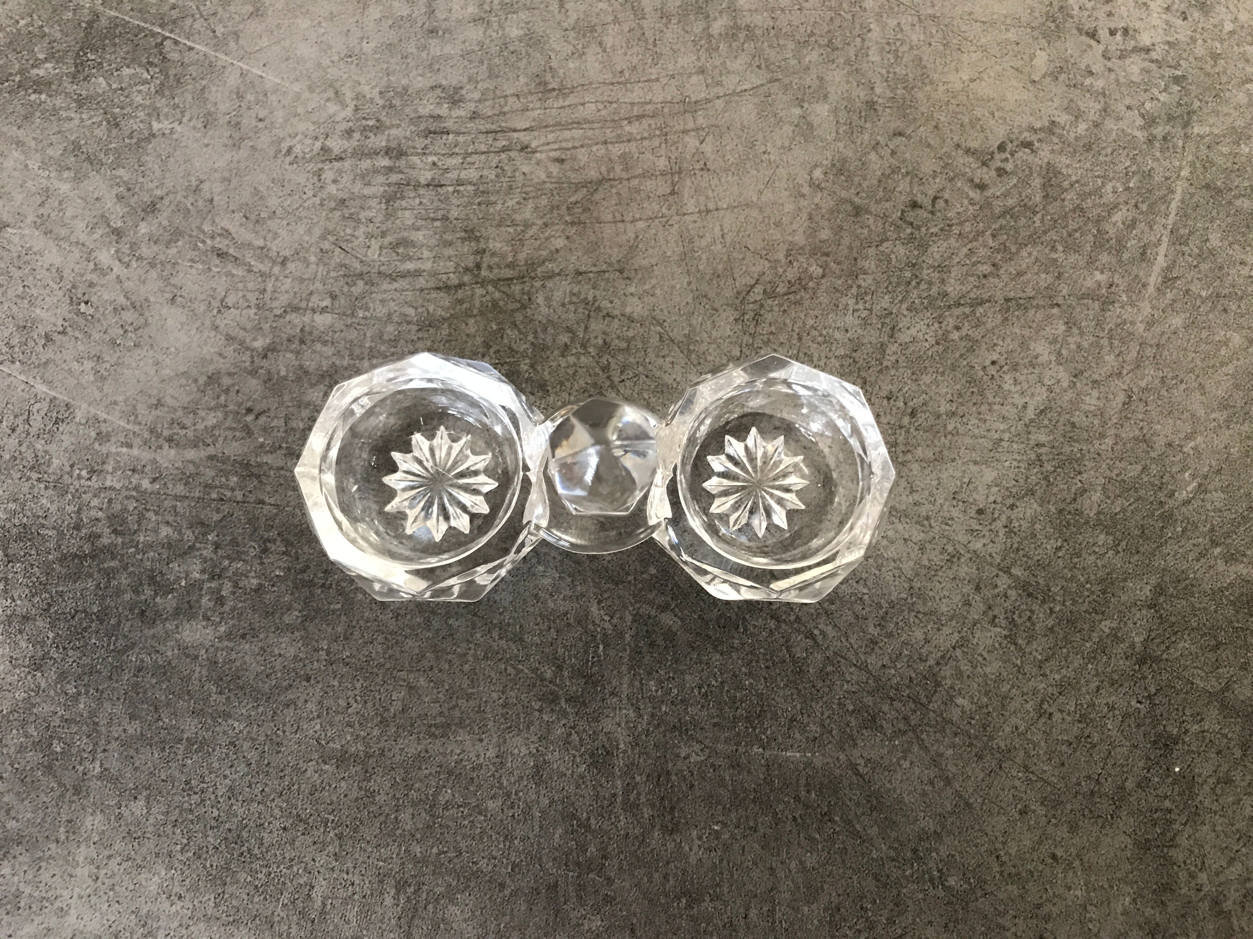 Saleron of table in crystal of saint louis star decoration