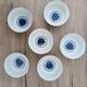 Gaiwan traditional chinese tea set in blue and white porcelain