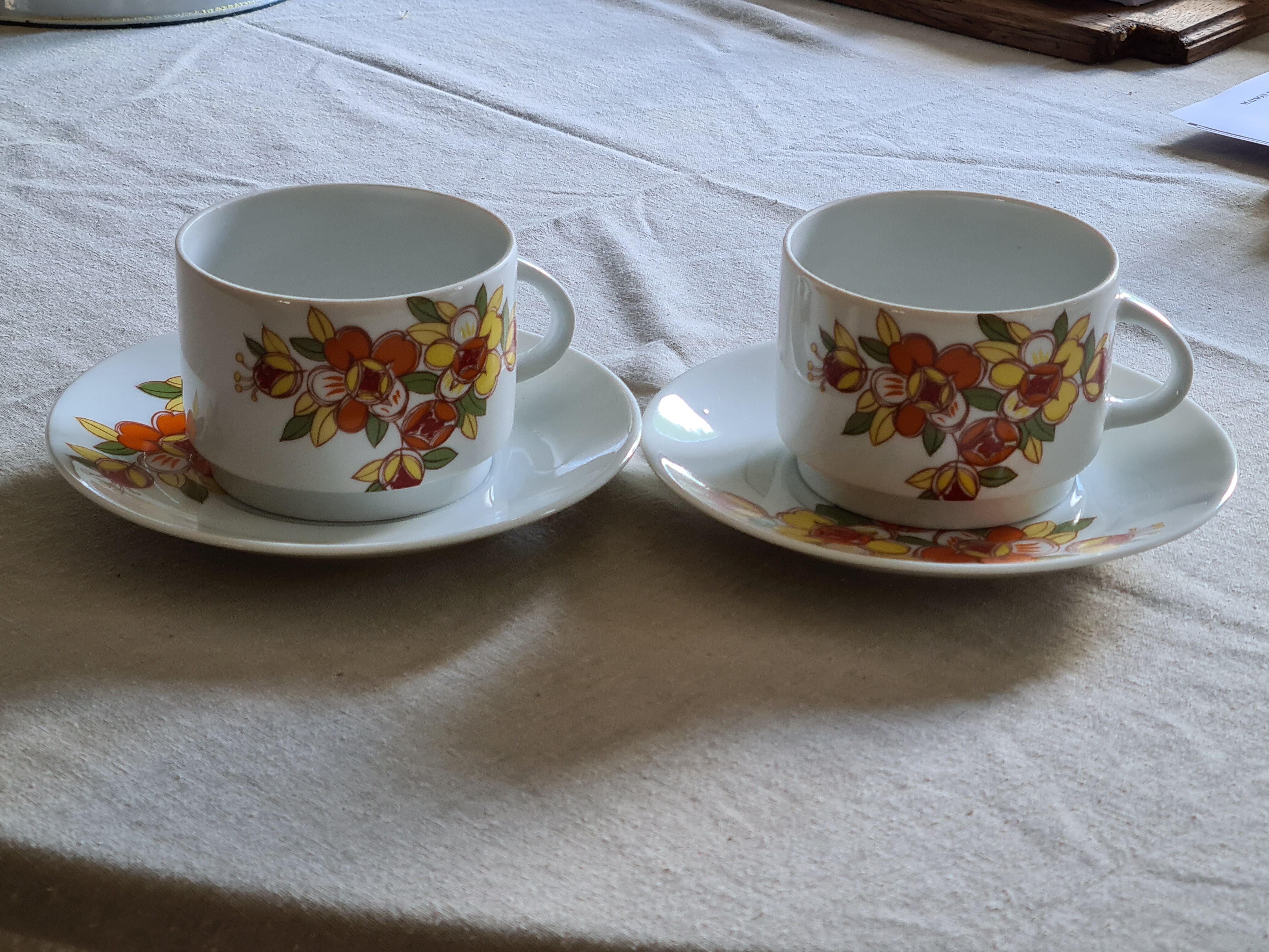 Vintage porcelain breakfast service