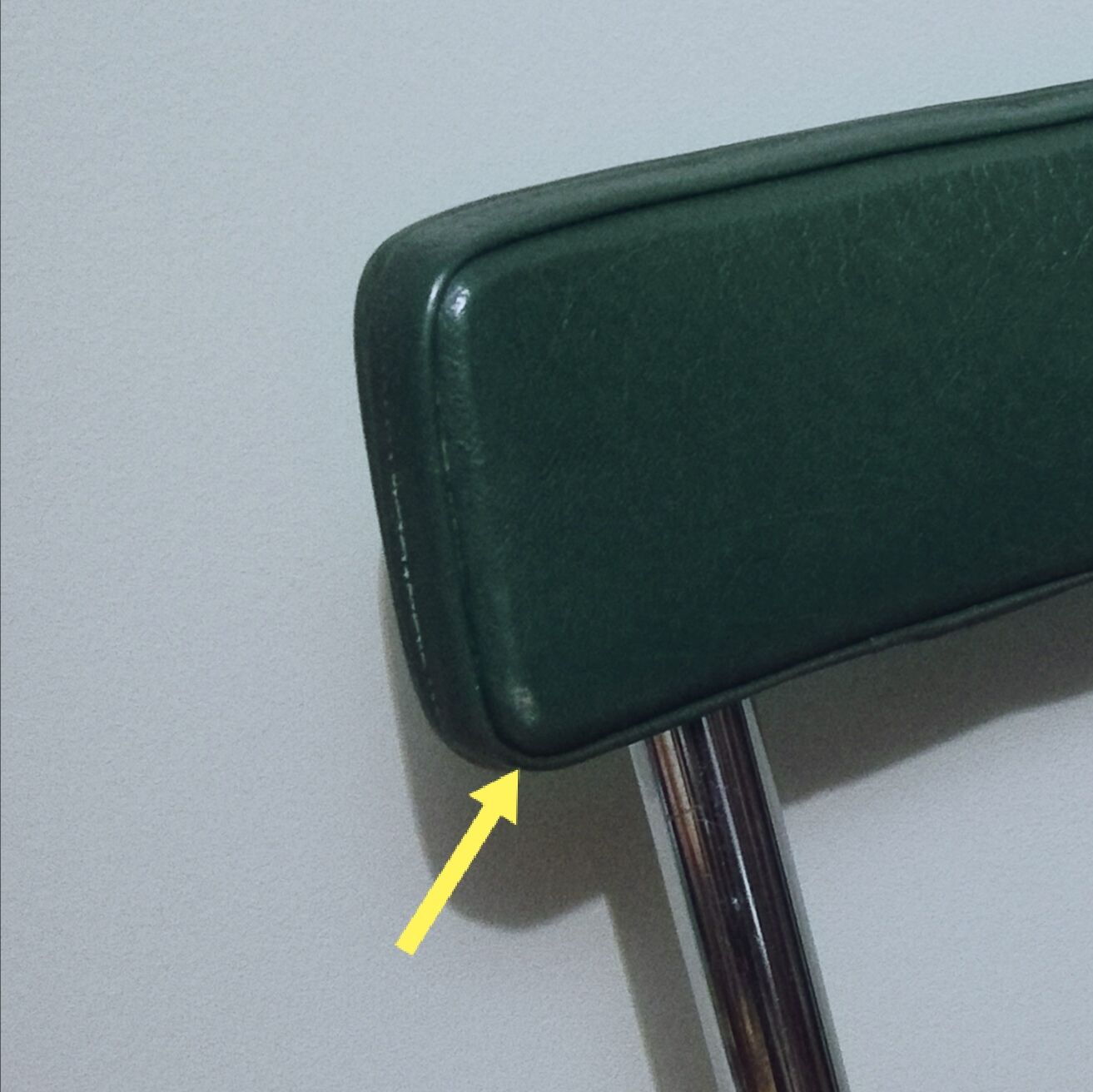 Industrial office chair called "sleigh" chair