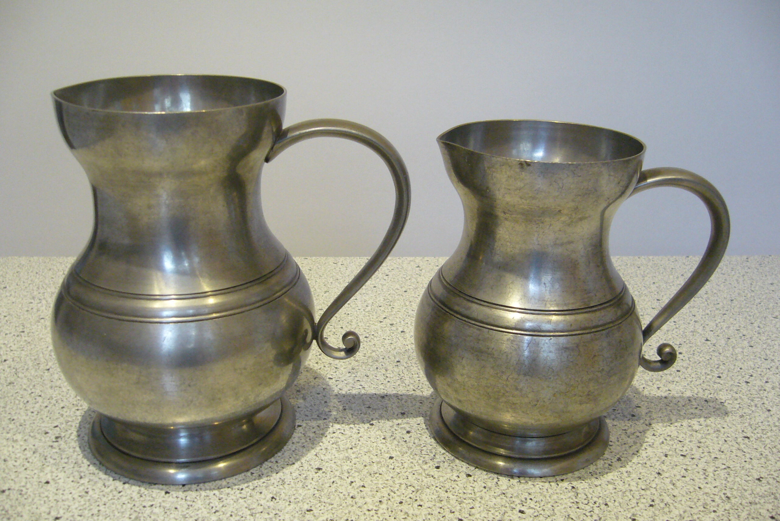 Set of 2 20th century water pitchers