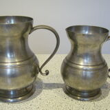 Set of 2 20th century water pitchers