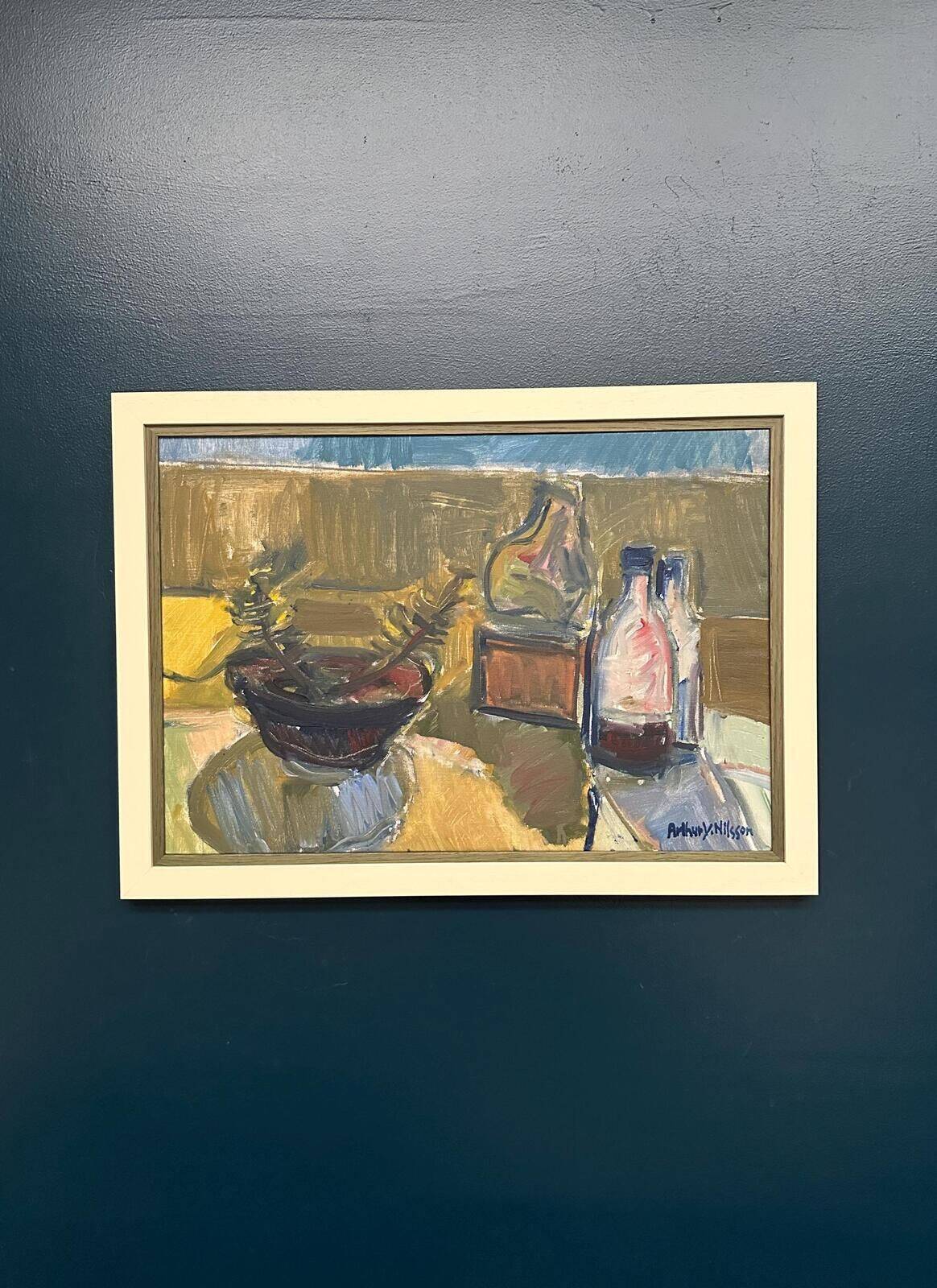 Original Swedish Oil on Canvas – “Still Life” by Arthur Y. Nilsson – Signed