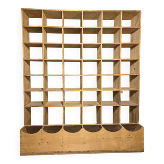 Meuble à casiers bois brut