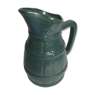 Former pitcher 80cl enamelled ceramic + cove blue green kitchen vintage